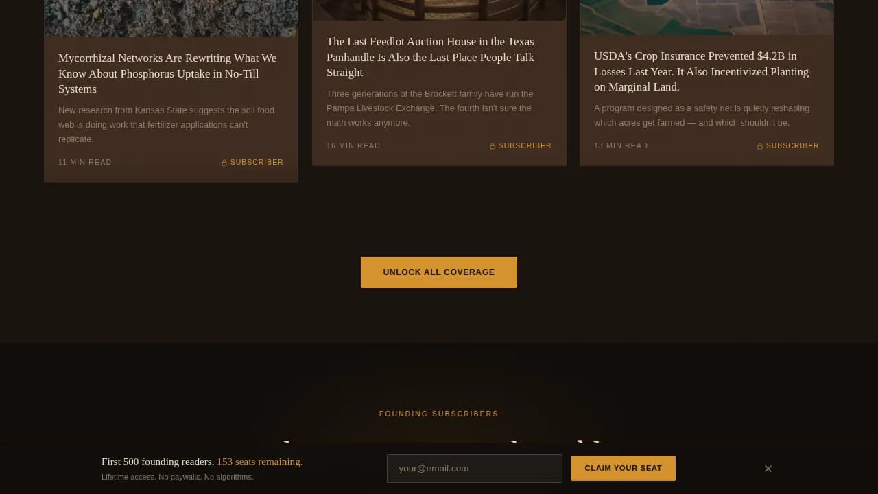Harvest — Farming News Blog Landing Page Template