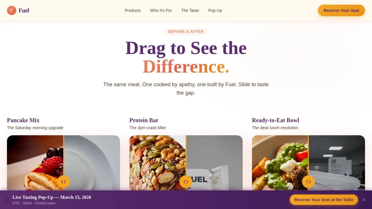 Nourish — Premium Nutrition Brand Landing Page Template