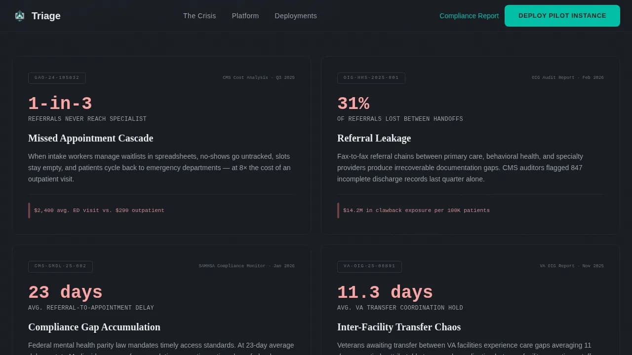 Government Software Portfolio Website Template