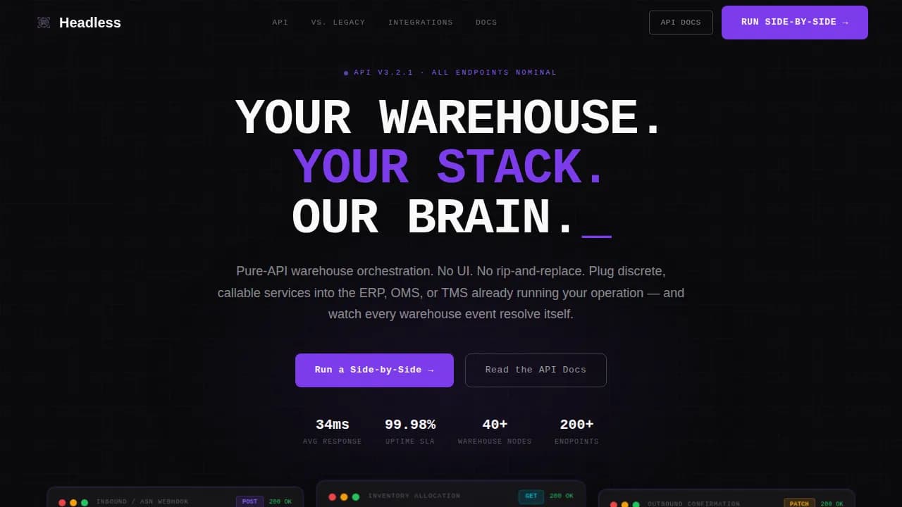 Nexus — Intelligent API Integration Landing Page Template