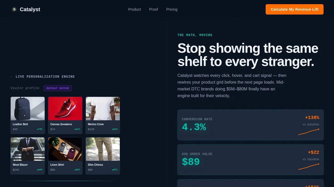 Ignite — Advanced AI Personalization Landing Page Template