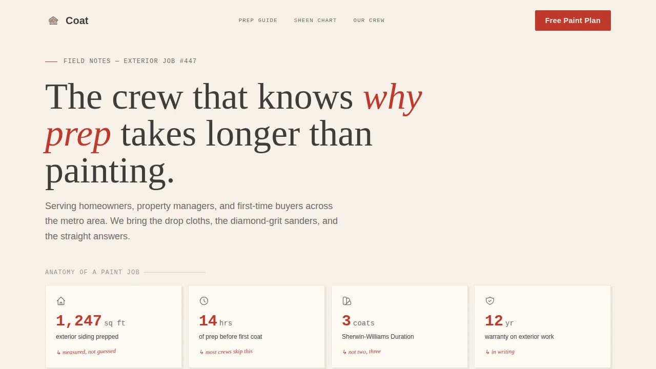 Painter (House) Professional Website Template