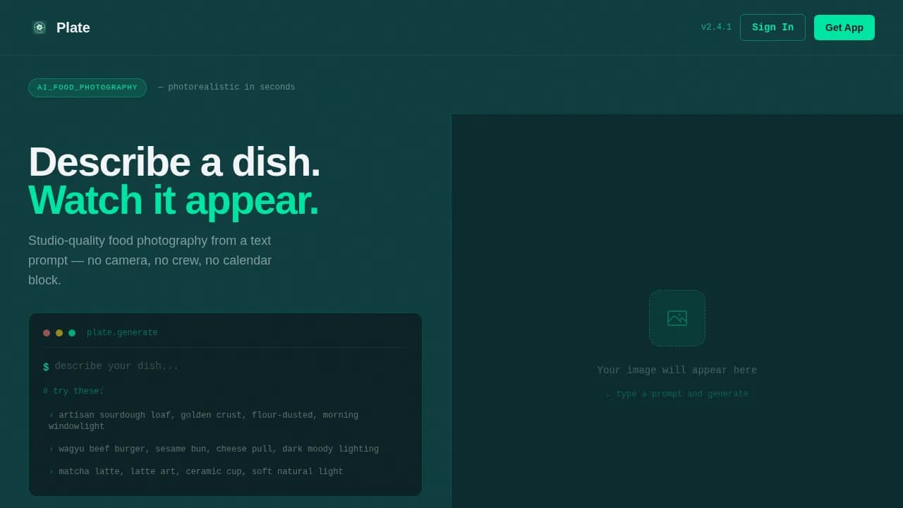 Cuisine — Smart Culinary Photography Landing Page Template