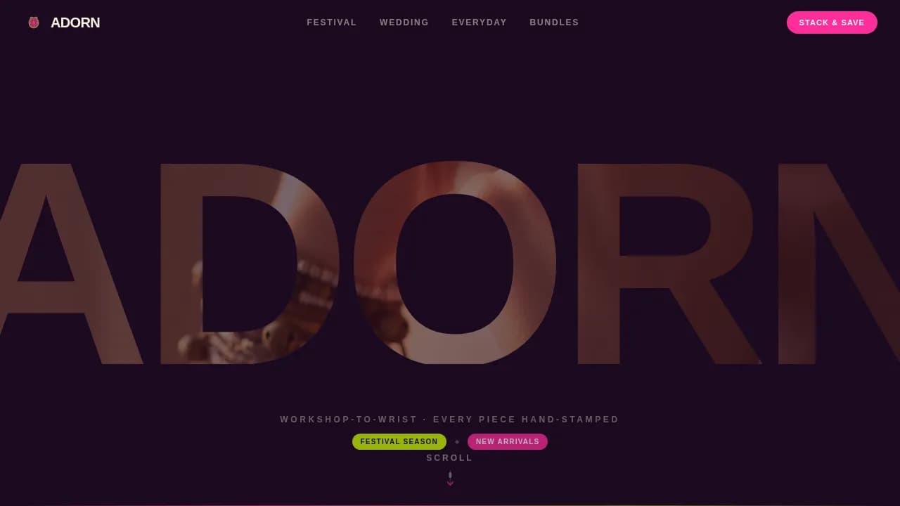 Bohemian Fashion Professional Website Template