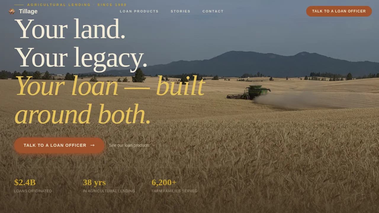 Cultivate — Sustainable Farm Financing Landing Page Template