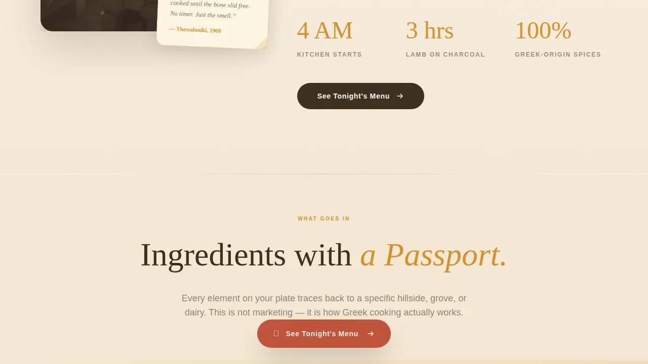 Greek Dining Professional Website Template