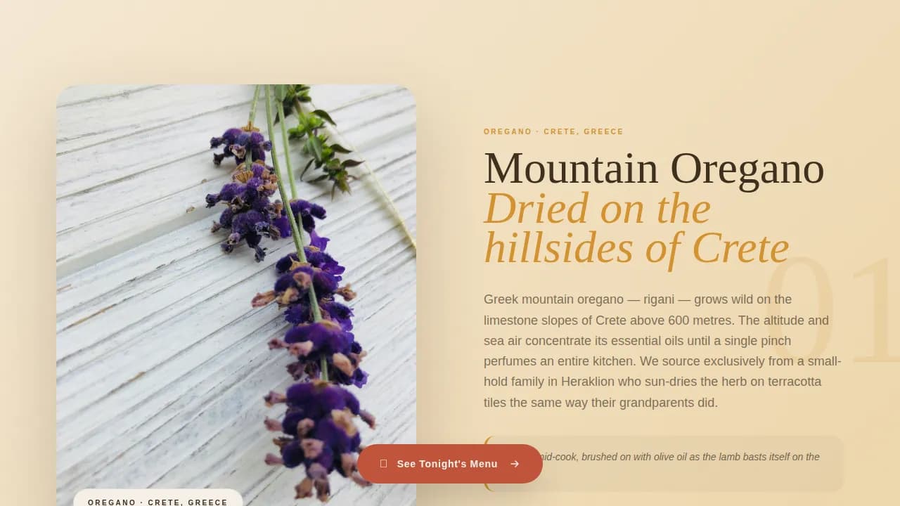 Greek Dining Professional Website Template