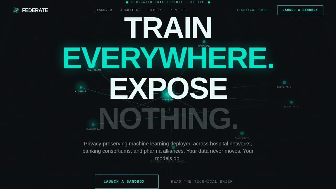 Federated Learning Technology Privacy Policy Website Template