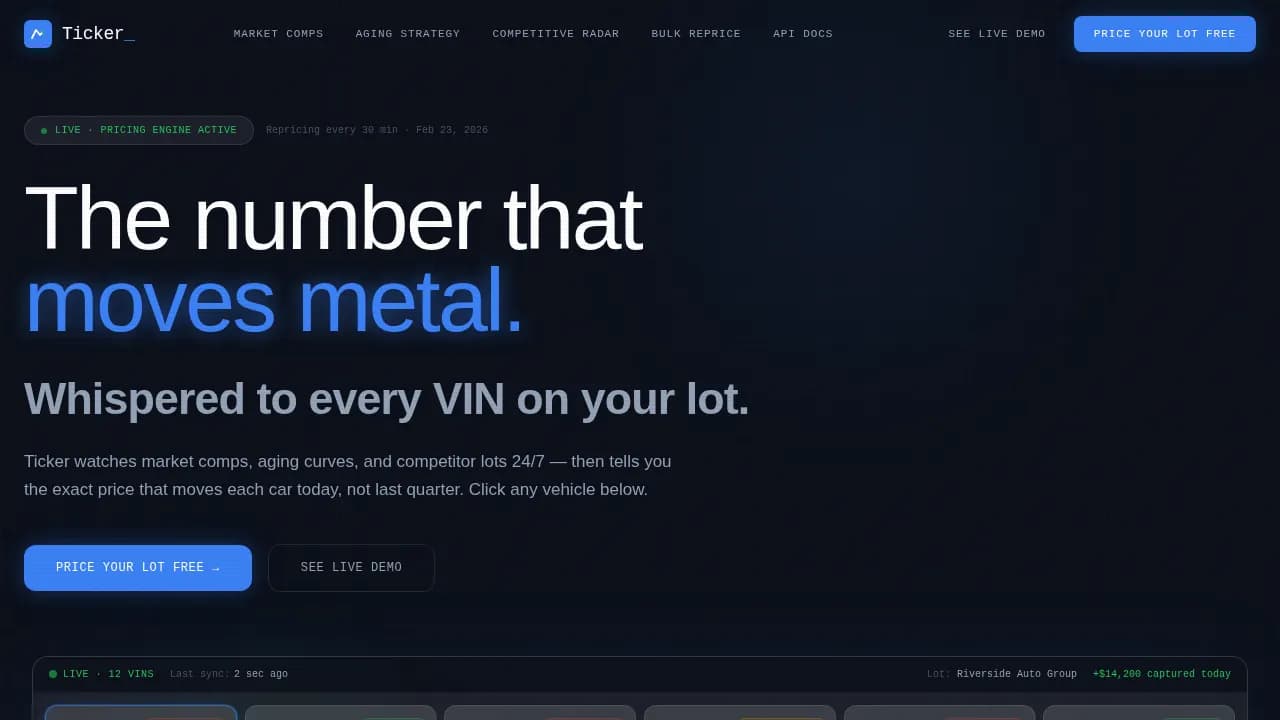 Surge — Intelligent Automotive Valuation Landing Page Template