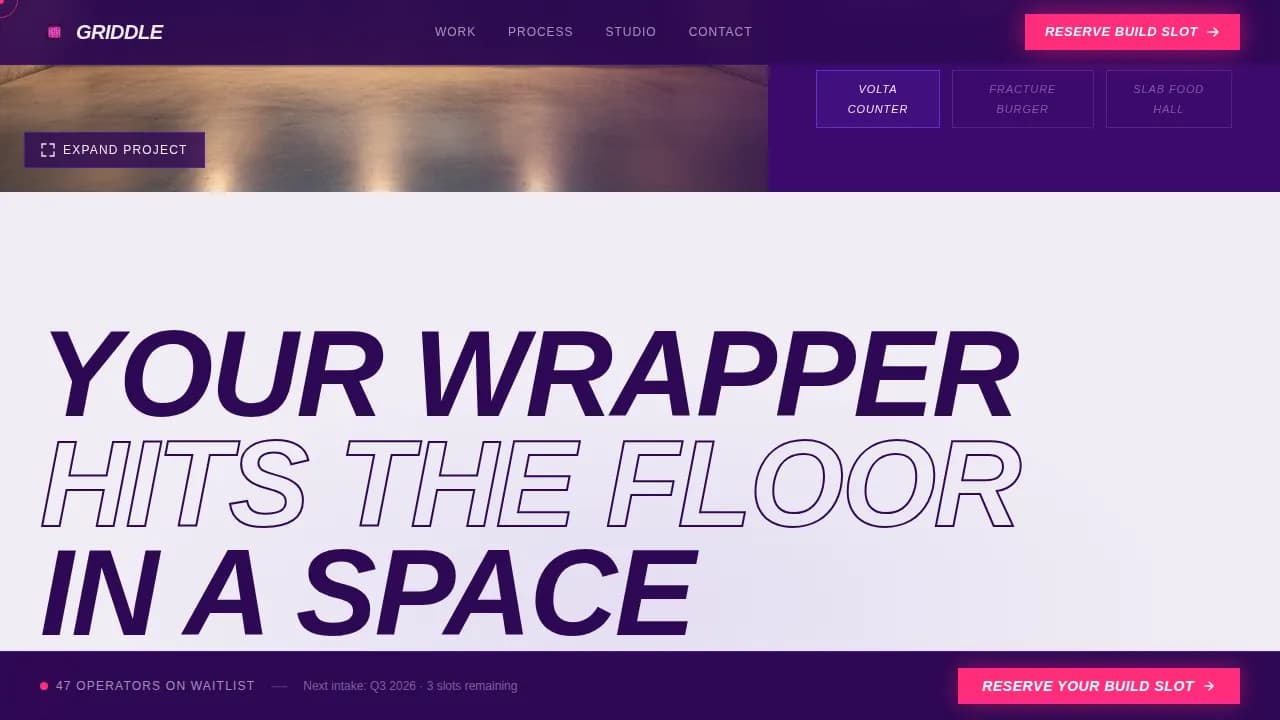Kitchen — Modern Quick Service Studio Landing Page Template