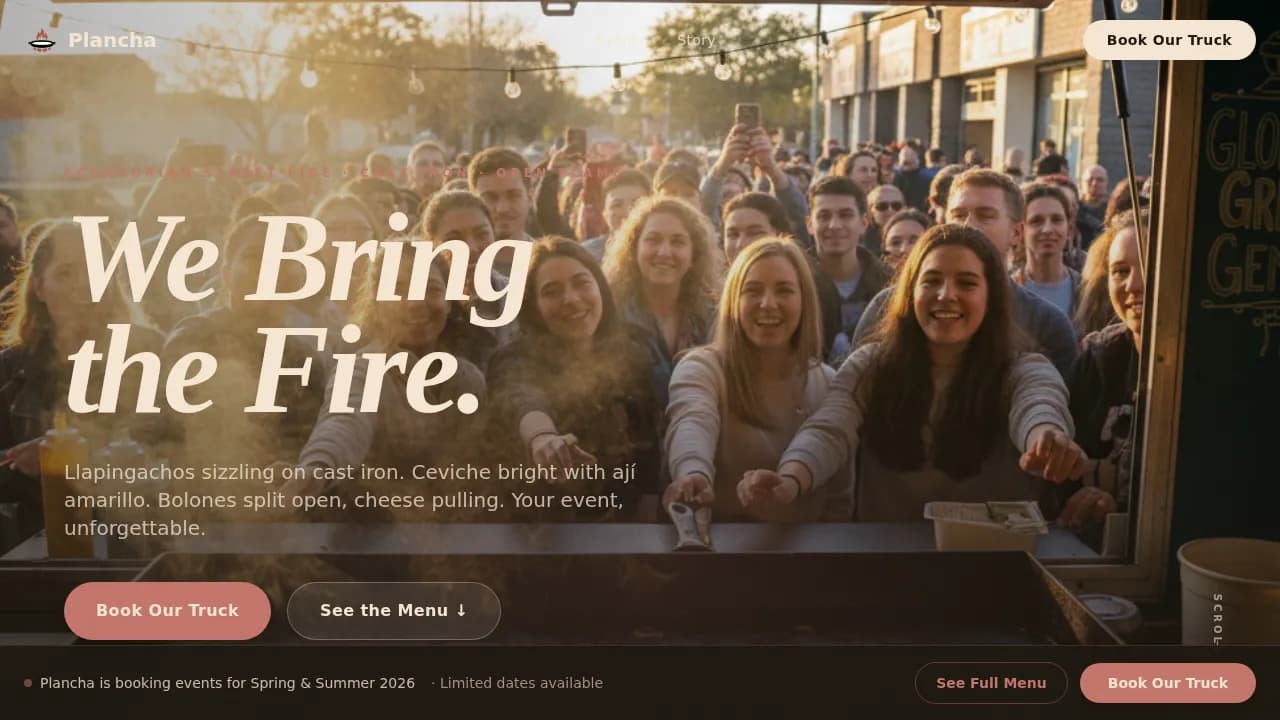 Fiesta — Mobile Latin Cuisine Service Landing Page Template