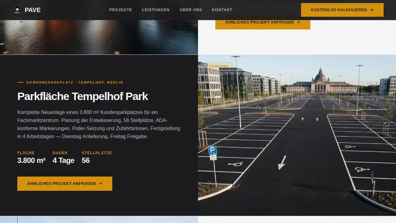 Surface — Premium Pavement Solutions Landing Page Template