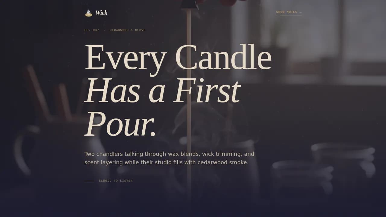 Craft — Artisan Candle Workshop Landing Page Template