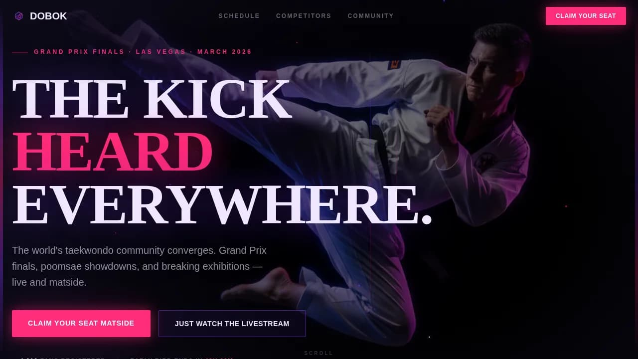 Taekwondo Professional Website Template
