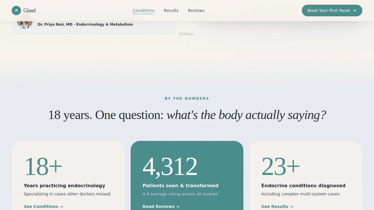 Endocrinologist Booking Website Template