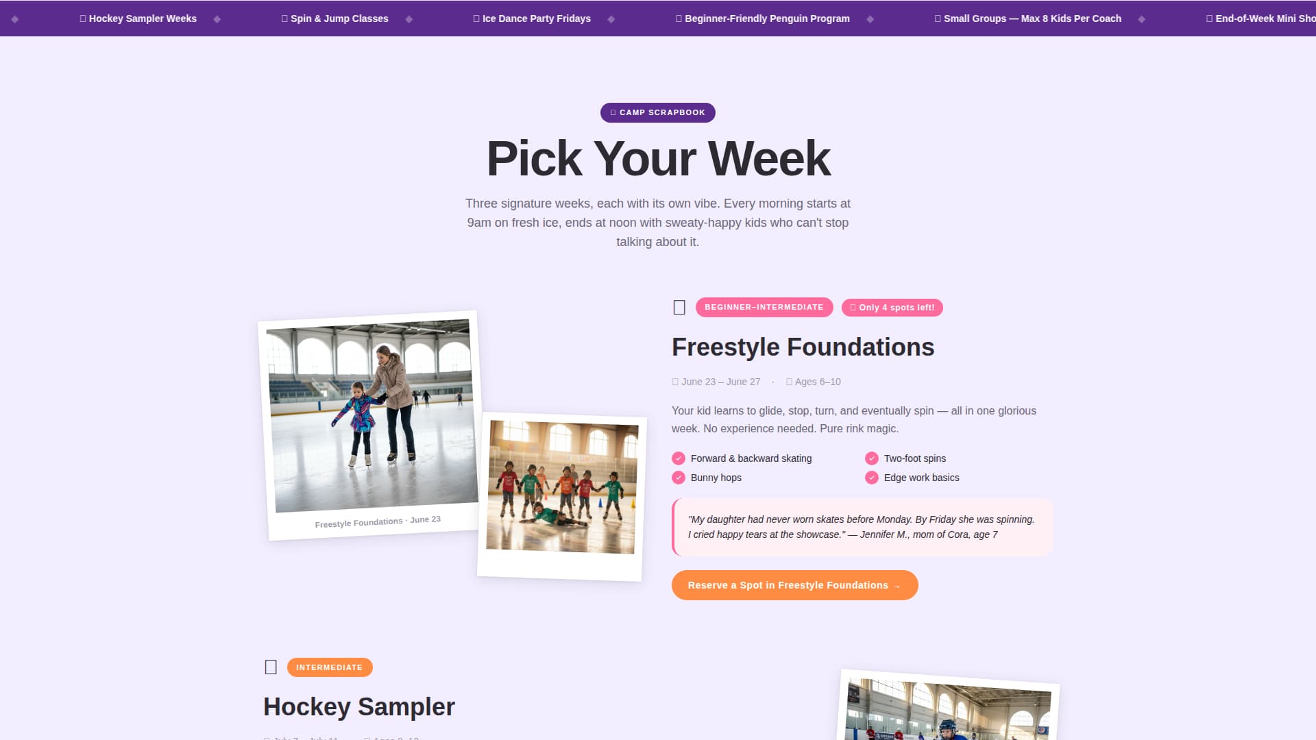Glide - Joyful Iceskating Landing Page Template