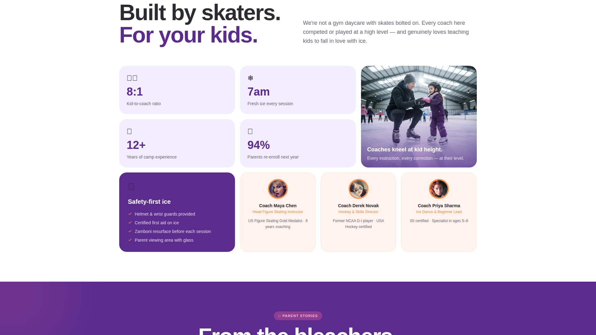 Glide - Joyful Iceskating Landing Page Template