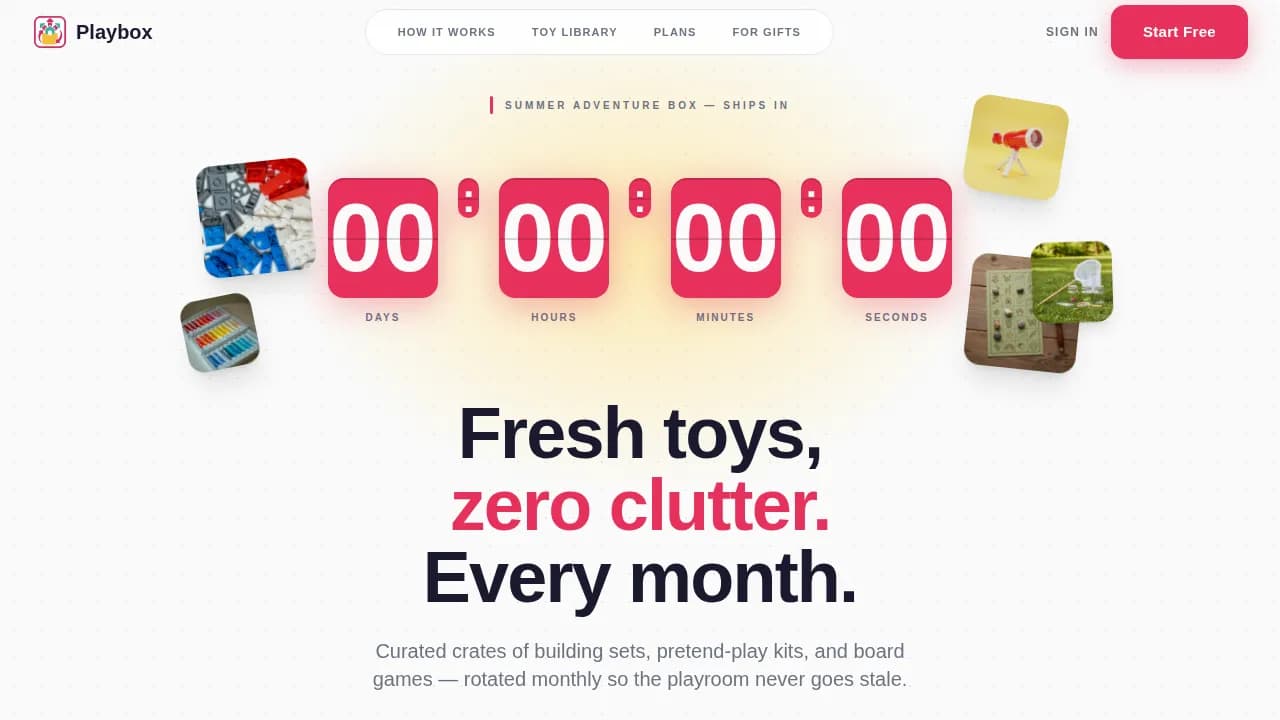 Delight — Sensory Toy Subscription Landing Page Template