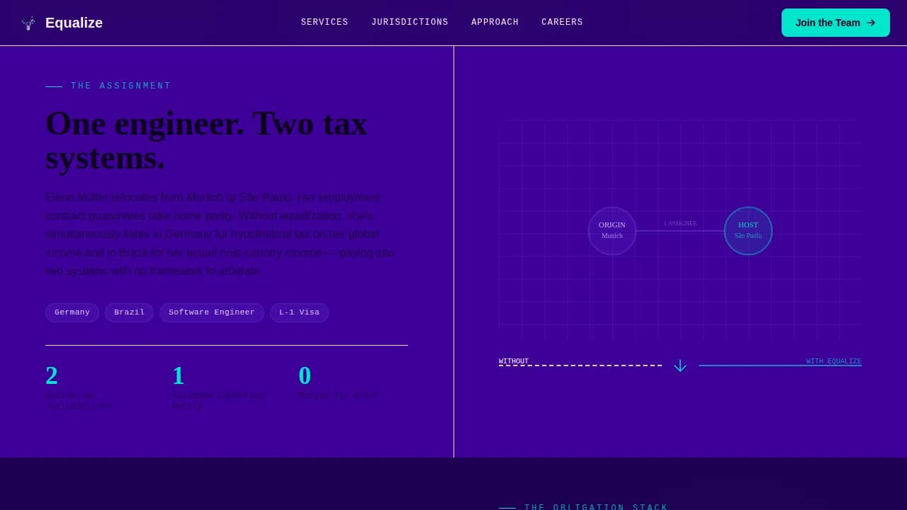 Nexus — Expert Tax Recruitment Landing Page Template