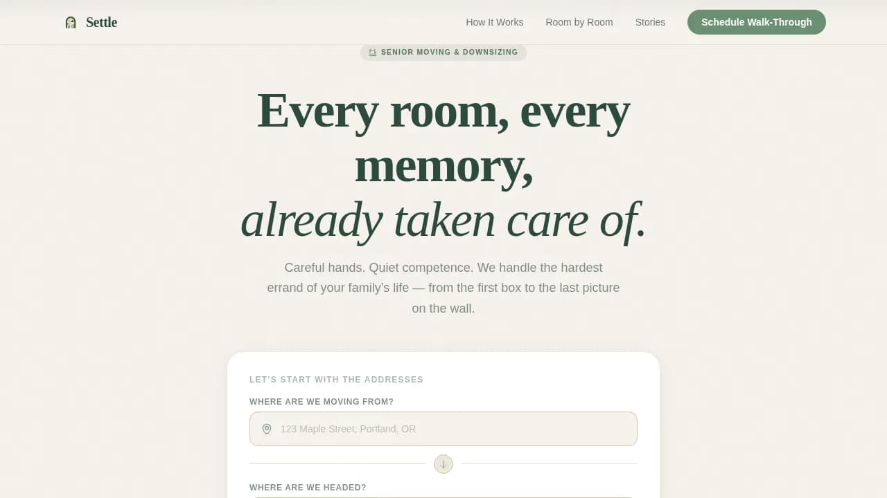 Moving & Relocation Booking Website Template