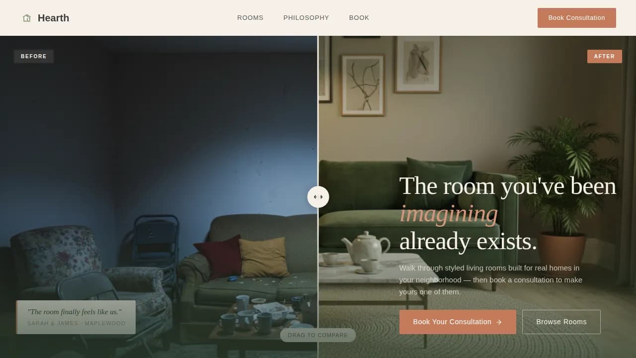 Nest — Refined Home Furnishings Landing Page Template
