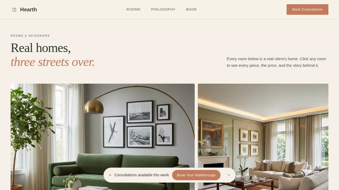 Nest — Refined Home Furnishings Landing Page Template