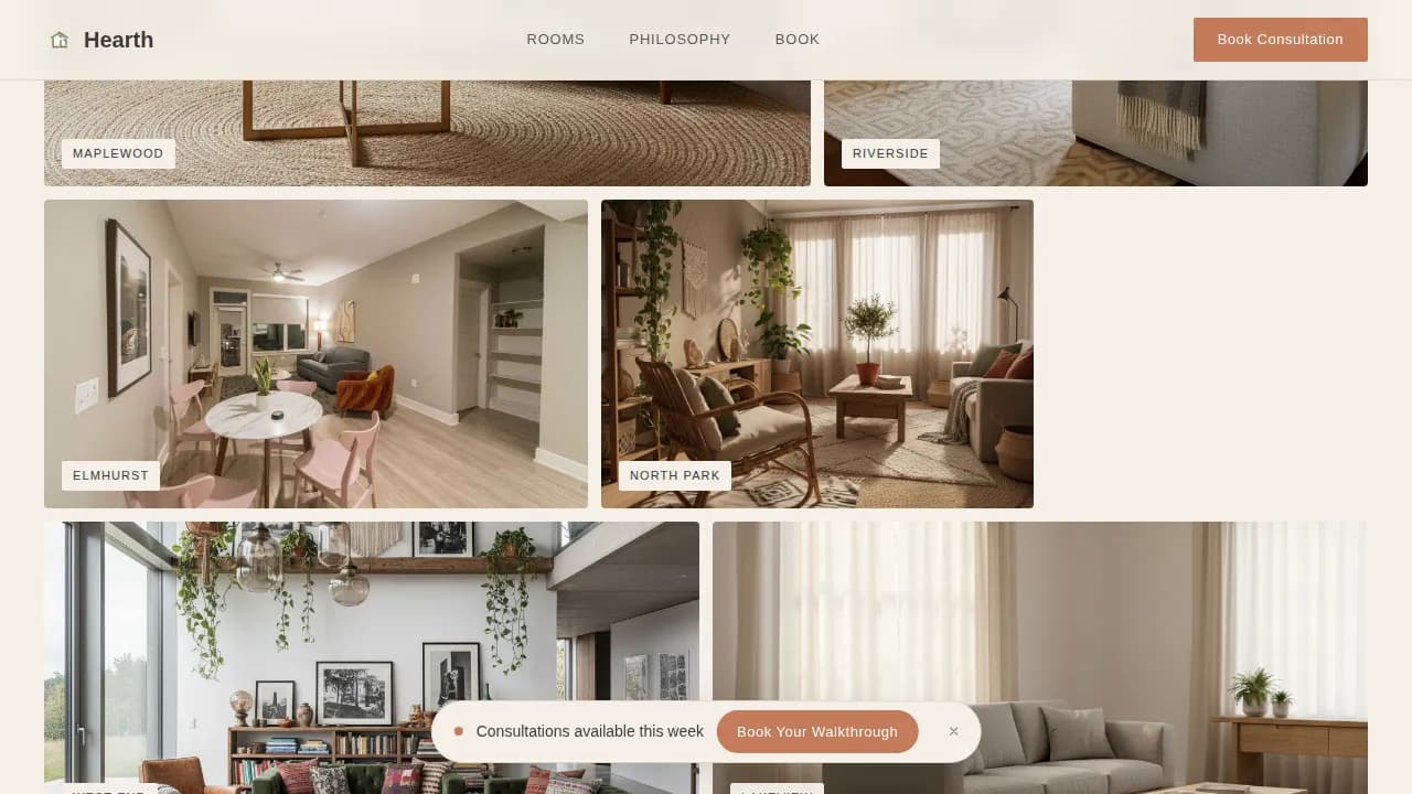Nest — Refined Home Furnishings Landing Page Template