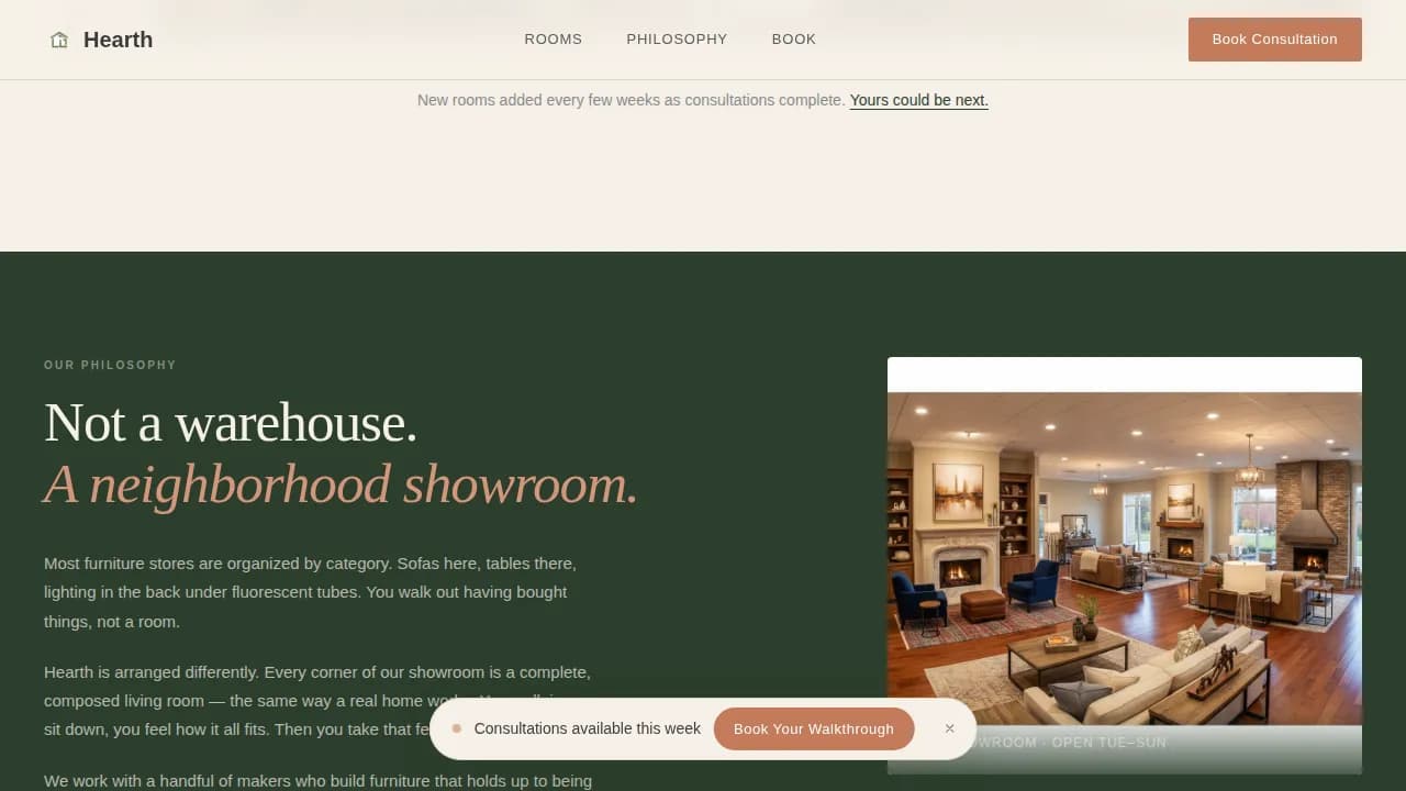 Nest — Refined Home Furnishings Landing Page Template