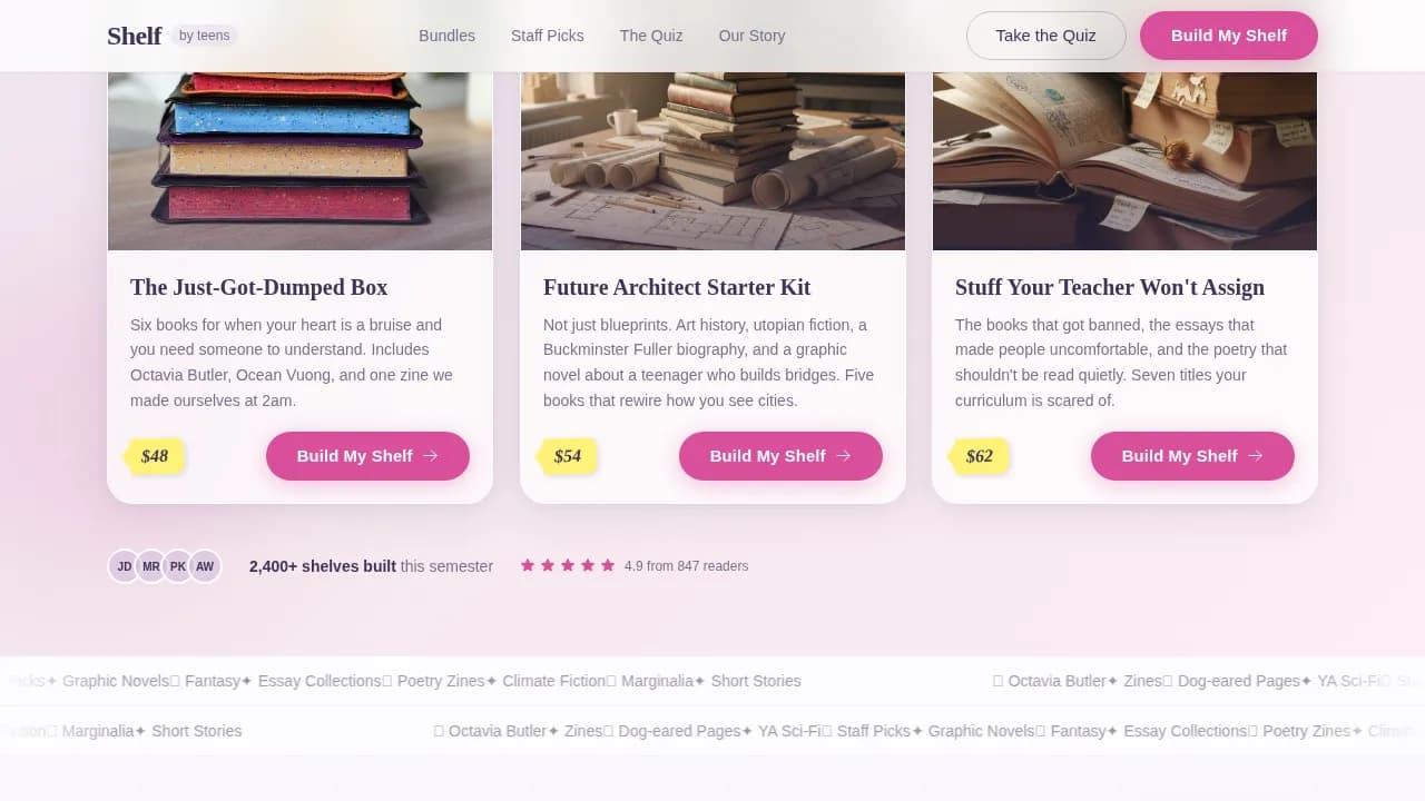 Library — Community Youth Bookshop Landing Page Template