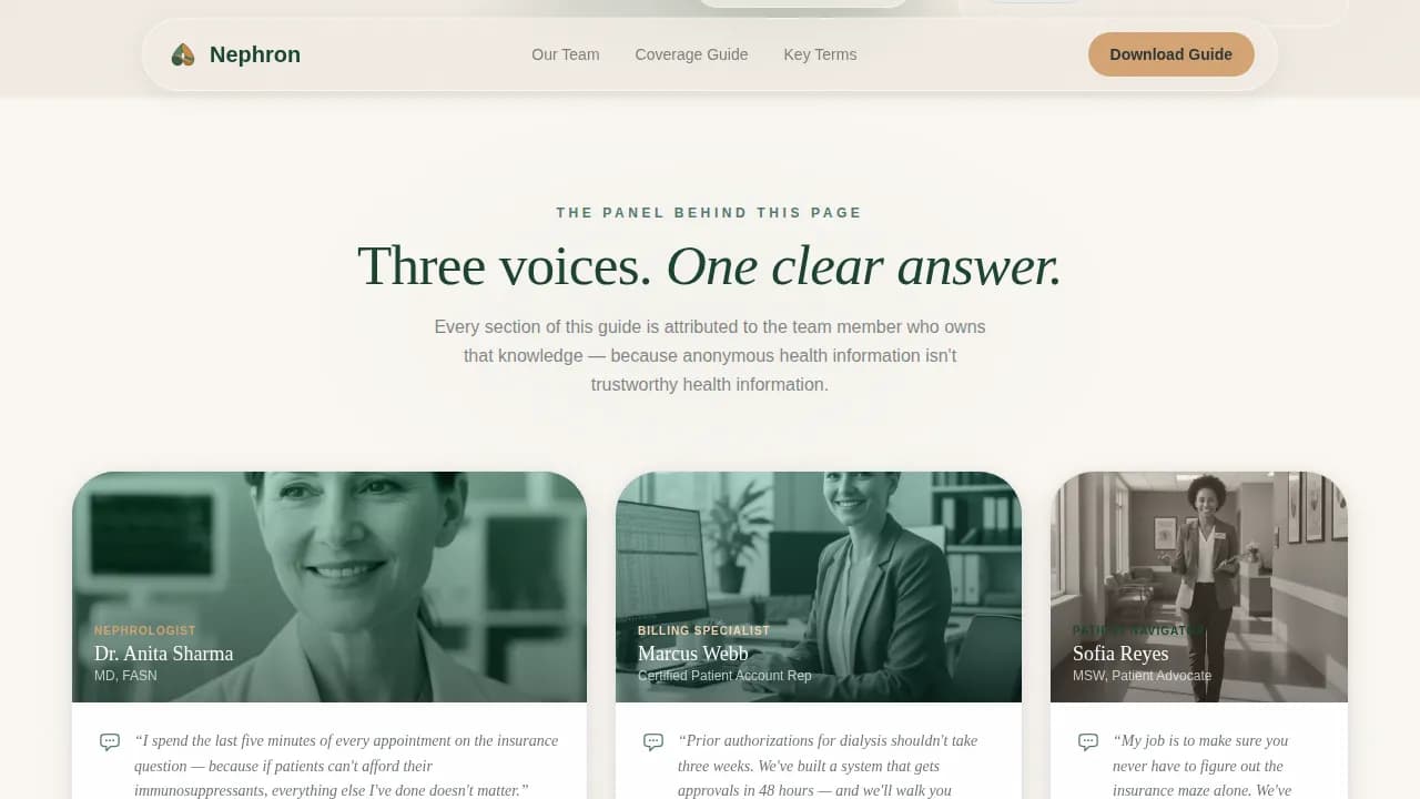 Nephrologist Comparison Website Template