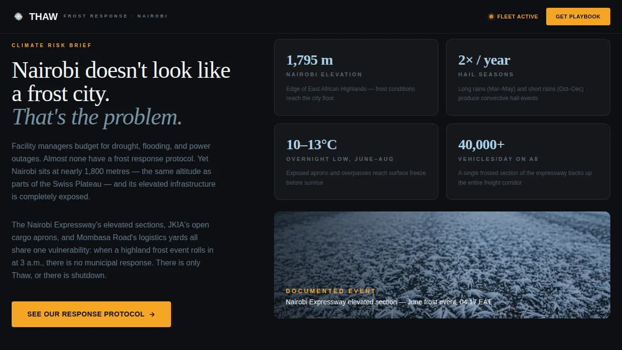 Thaw — Swift Winter Response Landing Page Template