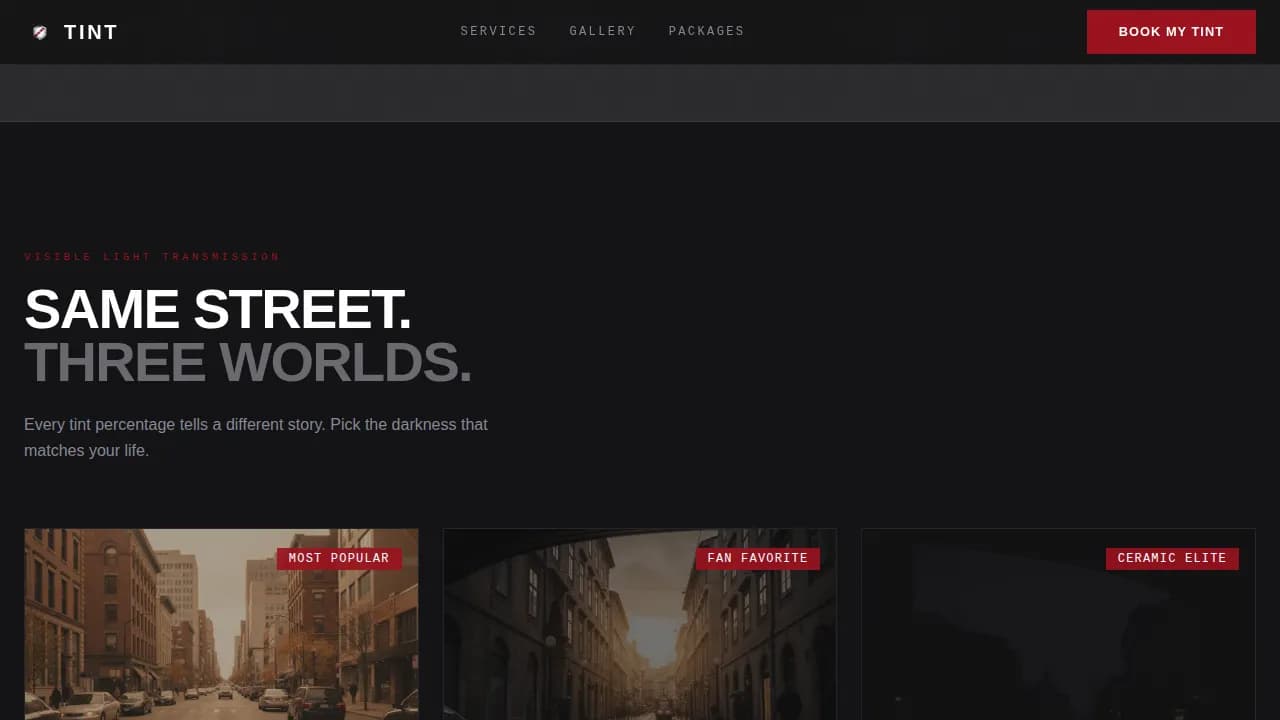 Glaze — Premium Window Tinting Landing Page Template