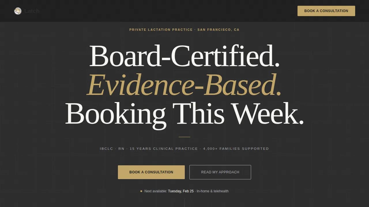 Nurture — Certified Lactation Consultant Landing Page Template
