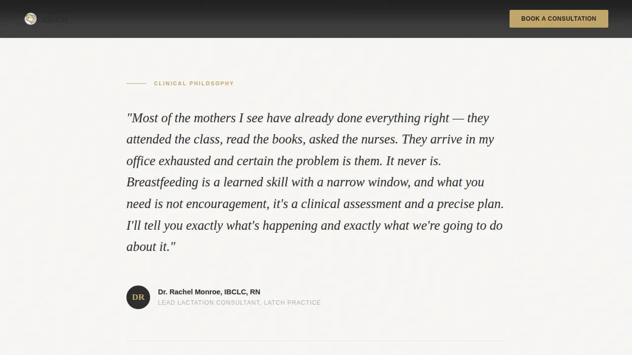 Nurture — Certified Lactation Consultant Landing Page Template