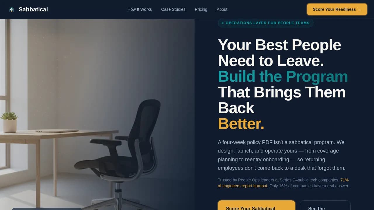 Pathfind — Professional Sabbatical Planning Landing Page Template