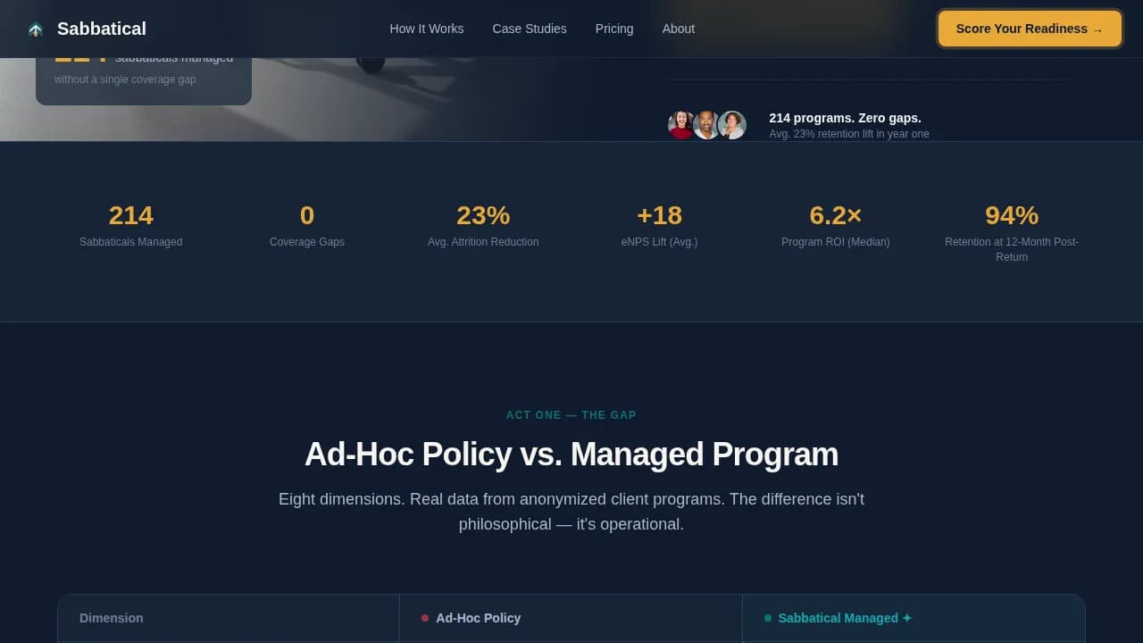 Pathfind — Professional Sabbatical Planning Landing Page Template