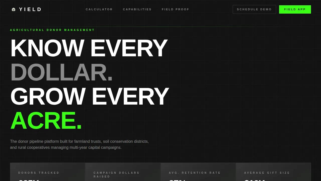 Harvest — Minimalist Agriculture Funding Landing Page Template