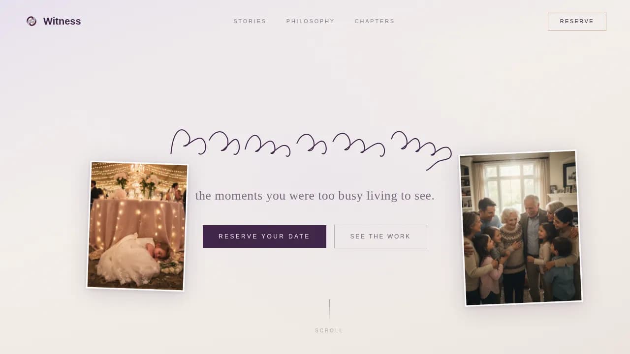 Wedding Photography & Videography Pricing Website Template