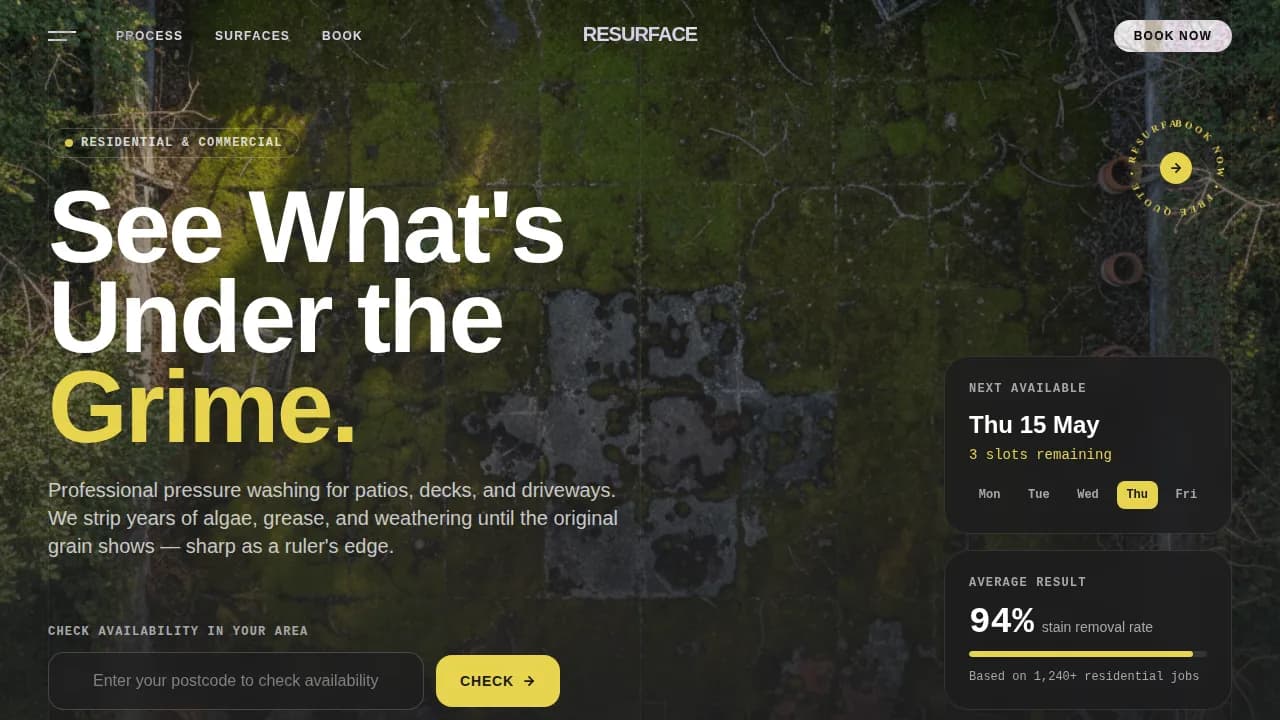 Patio & Deck Renovation Booking Website Template