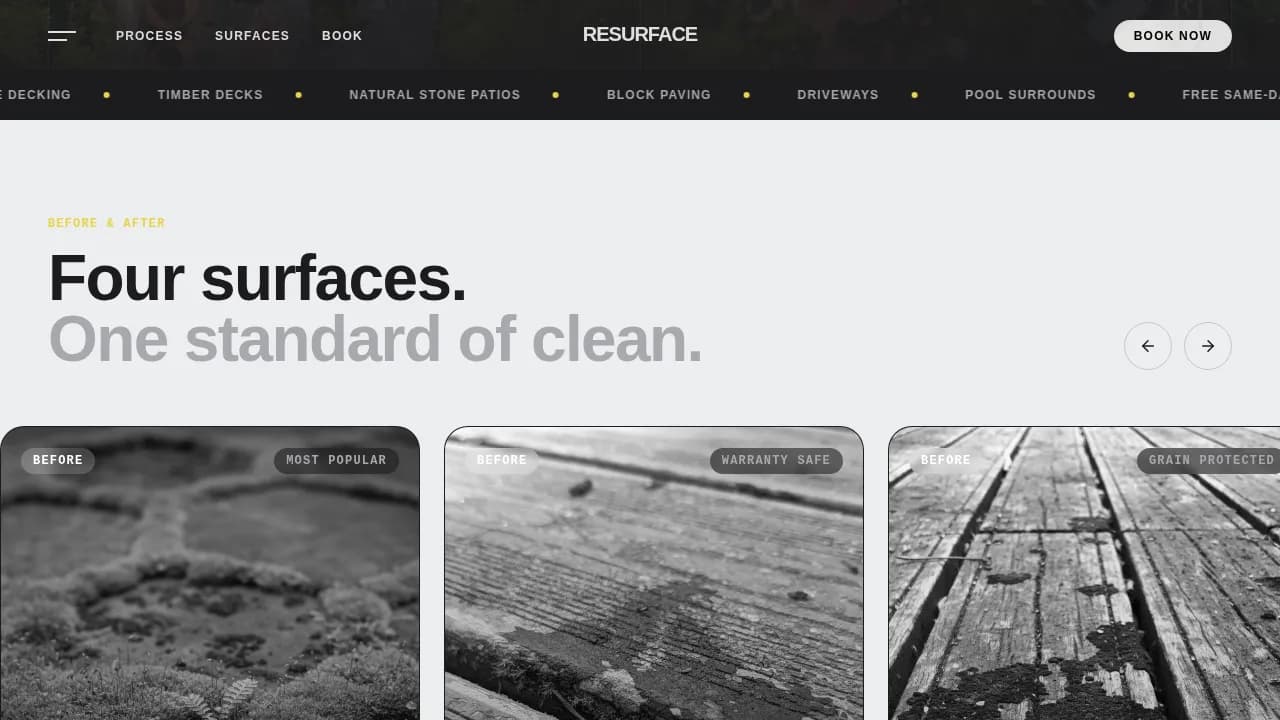 Patio & Deck Renovation Booking Website Template