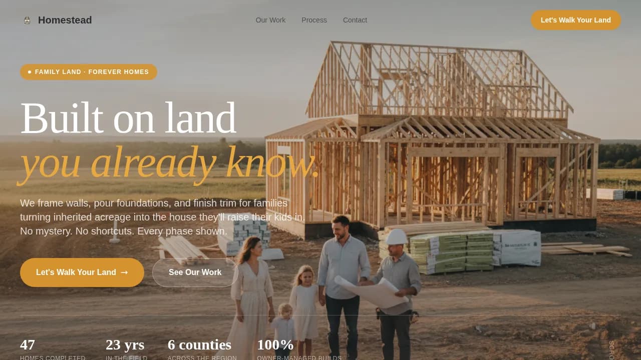 Groundswell — Sustainable General Contractor Landing Page Template