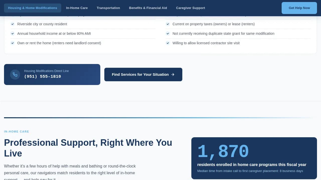 Senior & Disability Professional Website Template