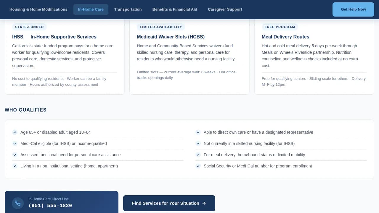 Senior & Disability Professional Website Template