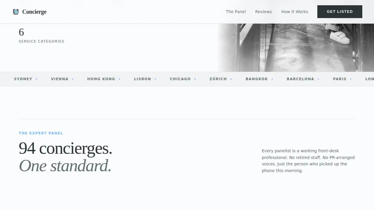 Hotel Concierge Reviews Website Template