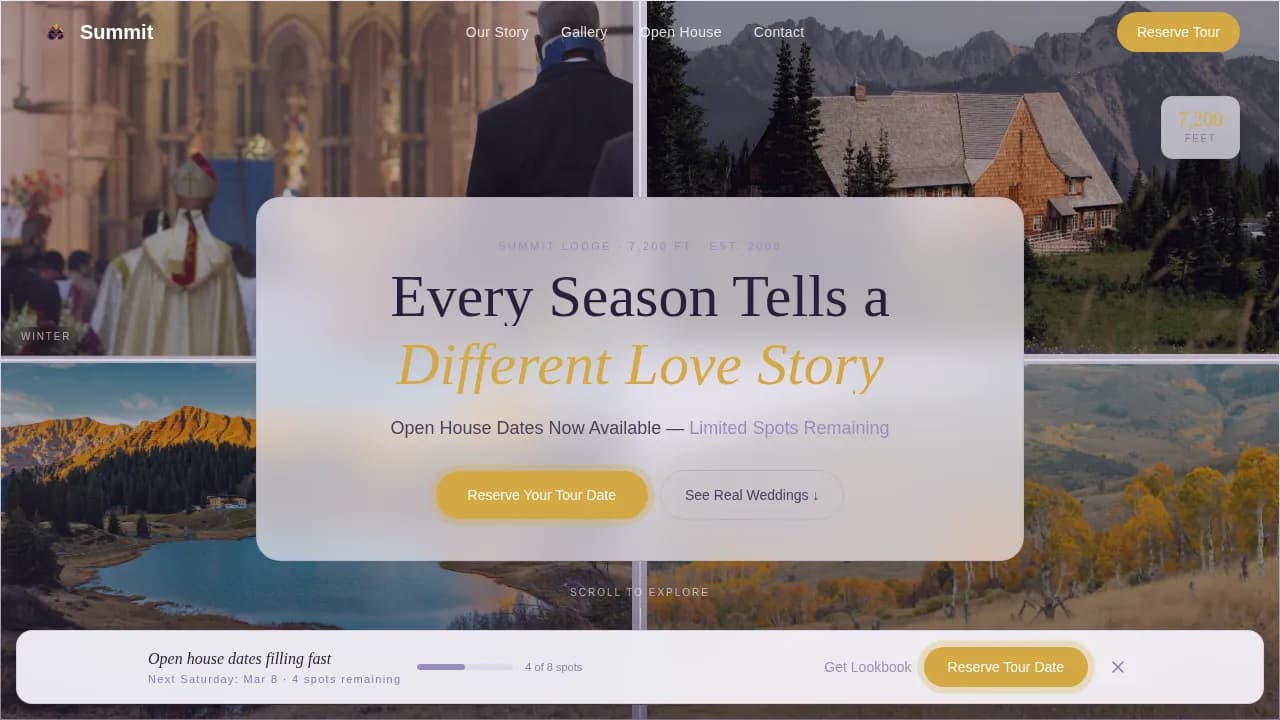 Wedding Venue Booking Website Template
