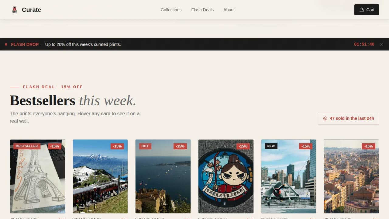 Wall Art & Prints Store Professional Website Template