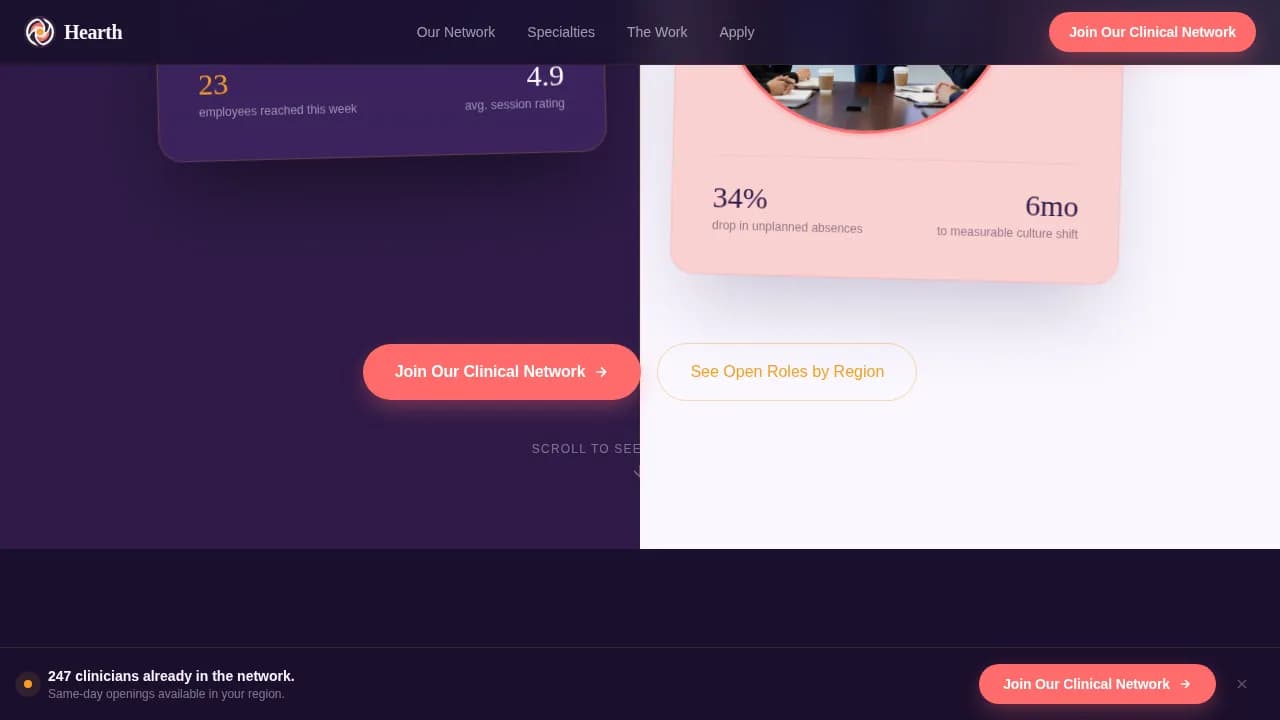 Connect — Vibrant Healthcare Staffing Landing Page Template