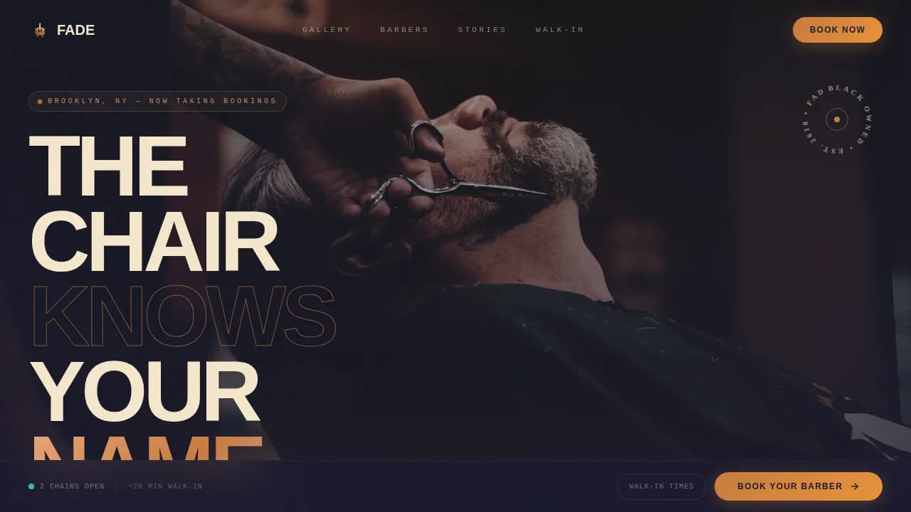 Black-Owned Business Booking Website Template