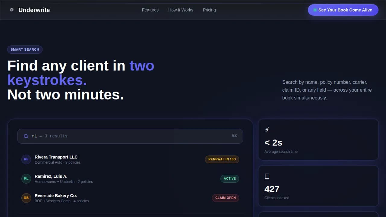 Insurance Software & SaaS Booking Website Template
