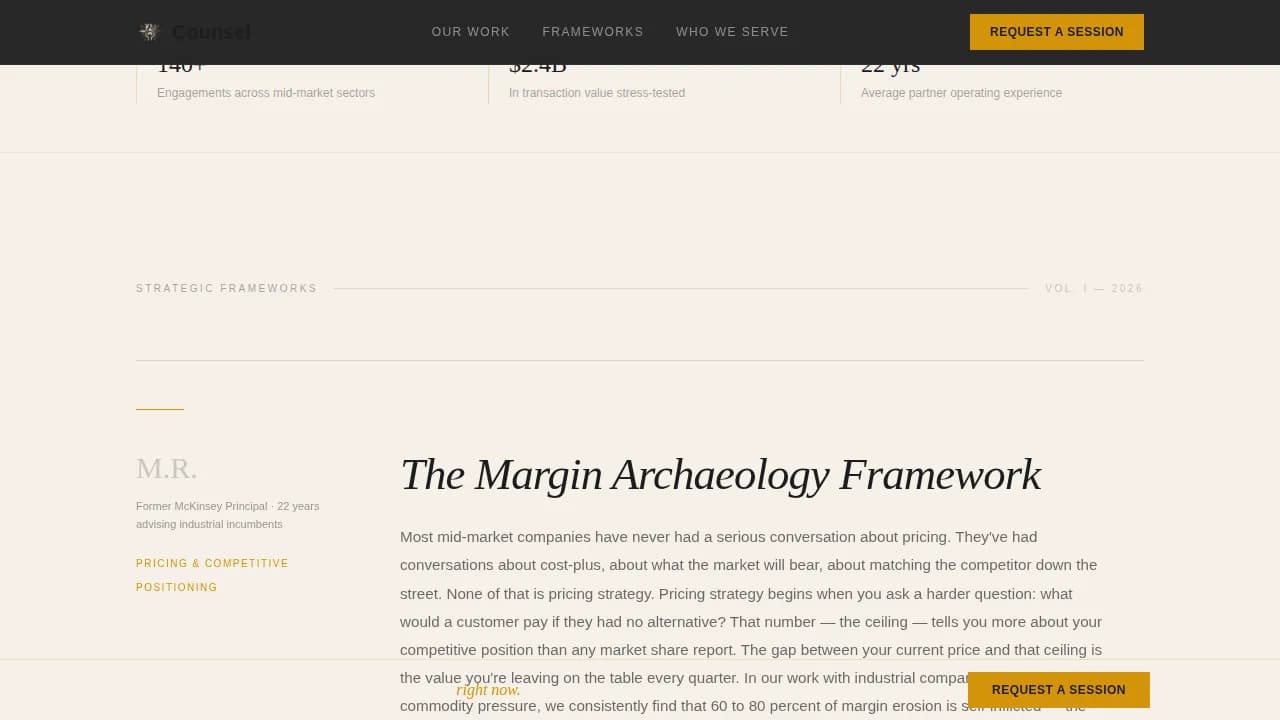 Consulting & Advisory Blog Website Template